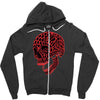geometric skull Zipper Hoodie