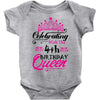Celebrating With the 4th Birthday Queen Baby Onesie