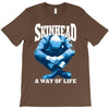 skinhead a way of life blue ideal birthday gift present. T-Shirt