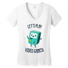 let's play video games Women's V-Neck T-Shirt