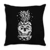 skull pineapple Throw Pillow