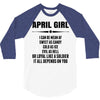 Super April Girl 3/4 Sleeve Shirt