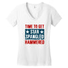 star spangled hammered Women's V-Neck T-Shirt