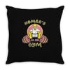 homer's gym Throw Pillow