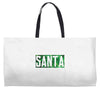 santa green glitter Weekender Totes