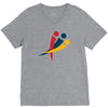 red blu yellow V-Neck Tee