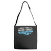 may the mass times acceleration be with you Adjustable Strap Totes