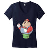 fat Women's V-Neck T-Shirt