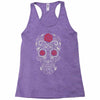rose sugar skull Racerback Tank