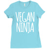 vegan ninja Ladies Fitted T-Shirt