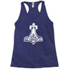 thors hammerretro viking norse fashion cool Racerback Tank
