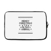 merry christmas ya filthy animal Laptop sleeve