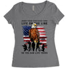 Honor Those Who Place Their Life On The Line Women's Triblend Scoop T-shirt