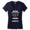 Never Underestimate The Strength Of A Carcinoid Cancer Warrior Women's V-Neck T-Shirt