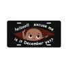 December  Peeking Out Baby Boy License Plate