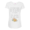 ice cream or a felony Maternity Scoop Neck T-shirt