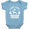 This Girl Loves Her Doberman Pinscher Baby Onesie