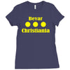 bevar christiania flag logo Ladies Fitted T-Shirt