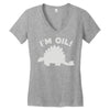 science dinosaur Women's V-Neck T-Shirt