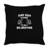 This Guy Is Going To Be A Big Brother Throw Pillow