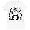 big tough gorilla musculine Ladies Fitted T-Shirt
