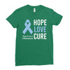 hope love cure stomach cancer awareness Ladies Fitted T-Shirt
