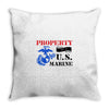 Property of a U.S. Marine Throw Pillow