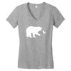 Bear Fishing Women's V-Neck T-Shirt
