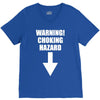 warning choking hazard printed V-Neck Tee