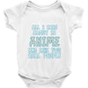 care about anime and two real people girls Baby Onesie