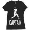 captain pinstripes Ladies Fitted T-Shirt