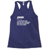 definition of a geek Racerback Tank