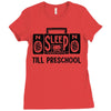 no sleep till preschool Ladies Fitted T-Shirt