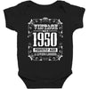 vintage made in 1950 perfectly aged a living legend Baby Bodysuit