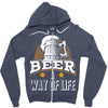Beer A Way Of Life Zipper Hoodie