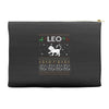 leo christmas ugly sweater Accessory Pouches
