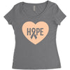 Hope With Heart Women's Triblend Scoop T-shirt