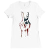 peace and love usa flag Ladies Fitted T-Shirt