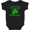 kiss me i't my birthday pi Baby Bodysuit