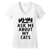 ask me about my cats Women's V-Neck T-Shirt