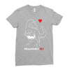 pregnant rex white and red color Ladies Fitted T-Shirt