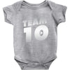team 10 silver Baby Onesie