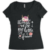 Though She Be But Little She Is Fierce Women's Triblend Scoop T-shirt