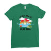 a turtle made it to the water Ladies Fitted T-Shirt
