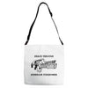 peace through superior firepower Adjustable Strap Totes