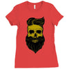hipster skull Ladies Fitted T-Shirt