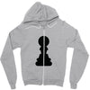 Chess King and Pawn Zipper Hoodie