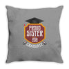 proud sister of a 2018 graduate. Throw Pillow