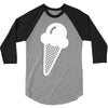 ice cream cone funny 3/4 Sleeve Shirt