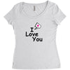 I LOVE YOU Women's Triblend Scoop T-shirt